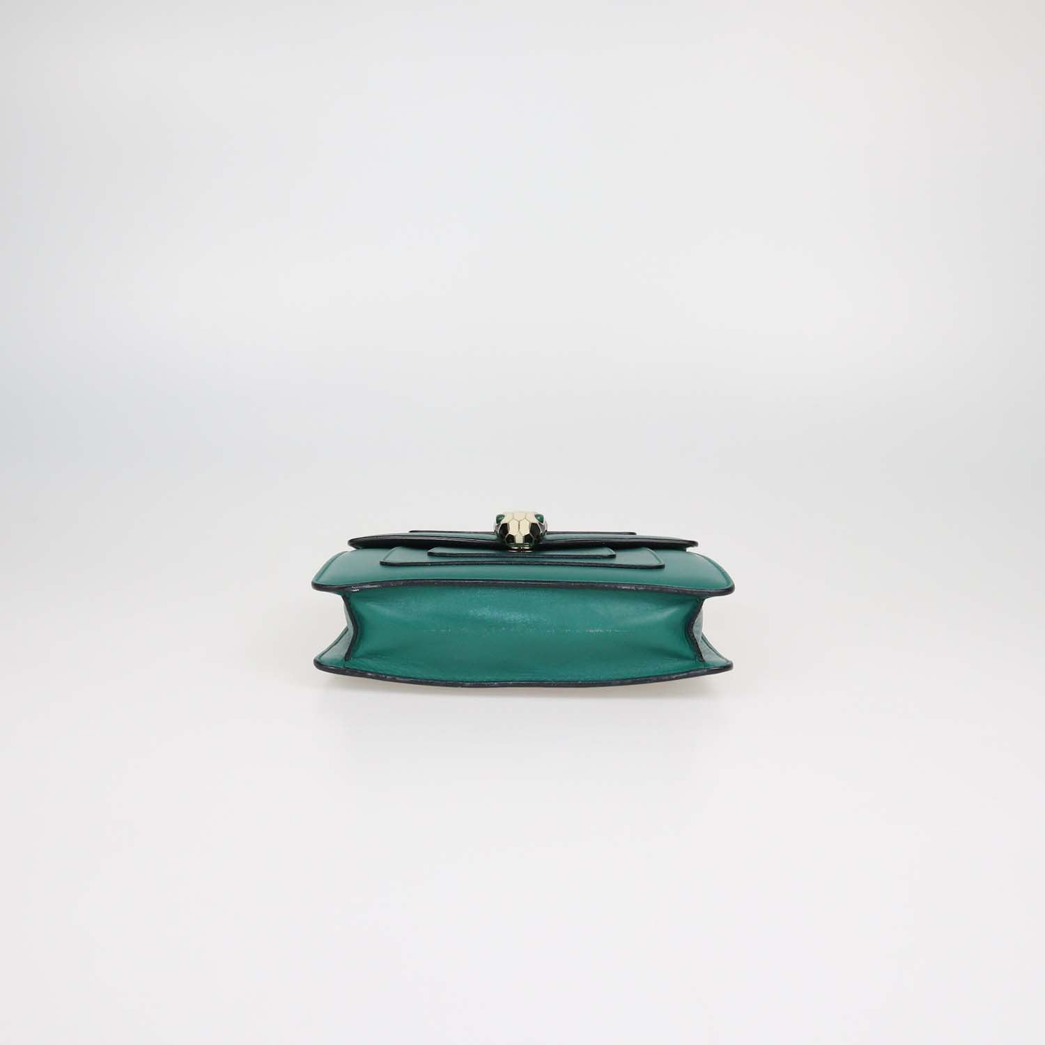 Bvlgari Green Leather Serpenti Forever Crossbody Bag