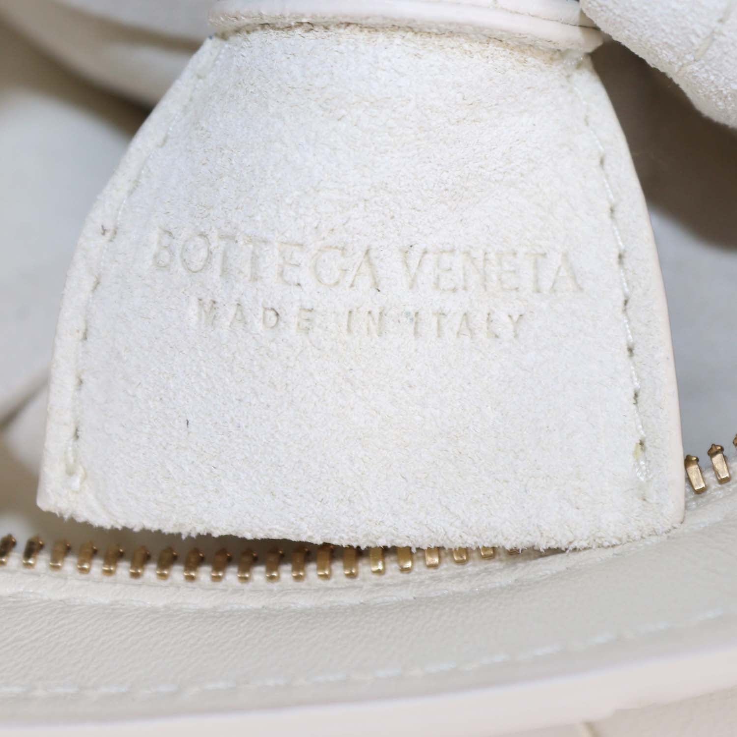 Bottega Veneta Sea Salt Intrecciato Leather Baby Solstice Shoulder Bag