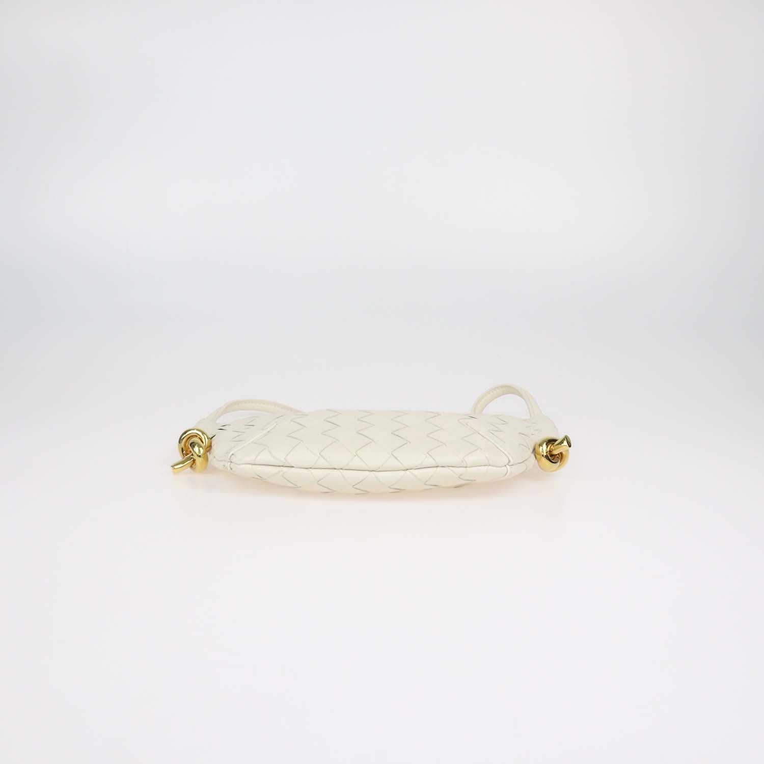 Bottega Veneta Sea Salt Intrecciato Leather Baby Solstice Shoulder Bag