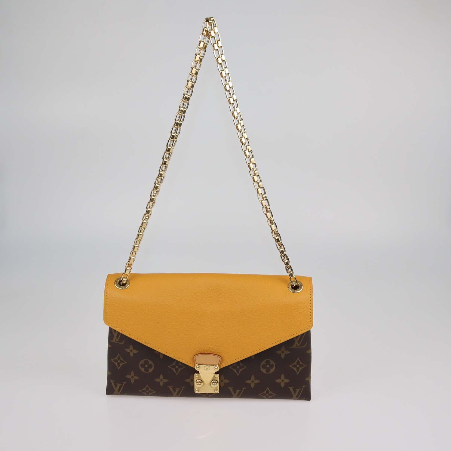 Louis Vuitton Safran Monogram Canvas and Leather Pallas Chain Bag