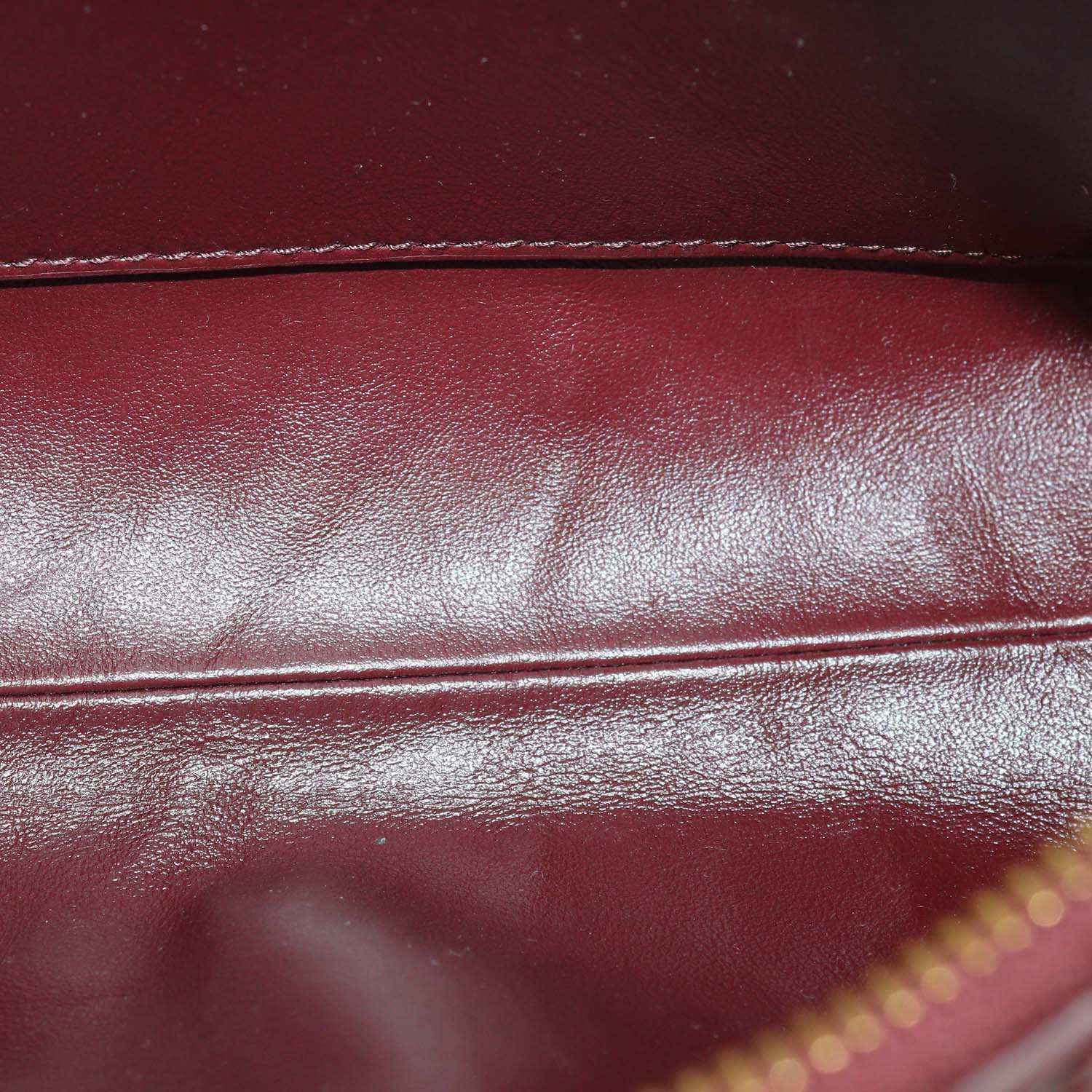 Bottega Veneta Dark Red Intrecciato Leather Concert Pouch Bag