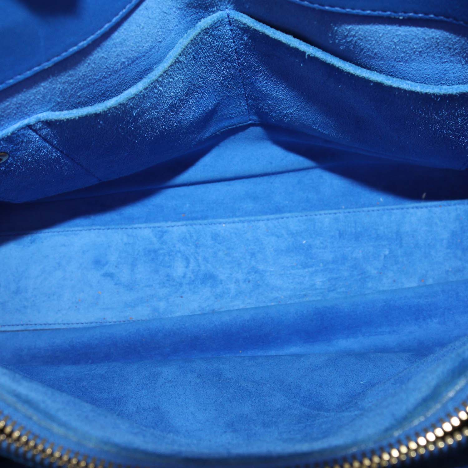 Saint Laurent Blue Small Leather Sac De Jour Tote