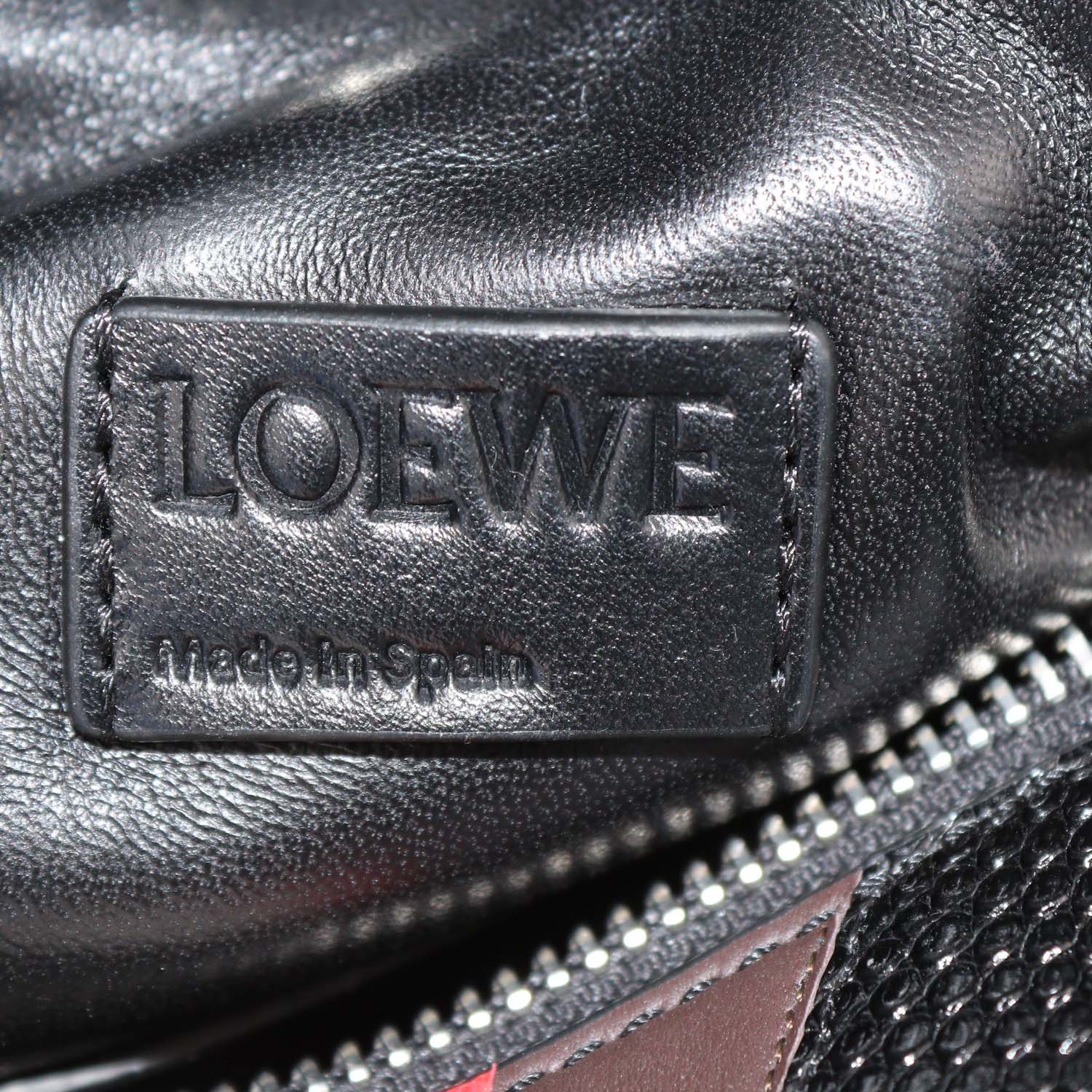 Loewe Multicolor Mixed Leather Striped Small Puzzle Bag