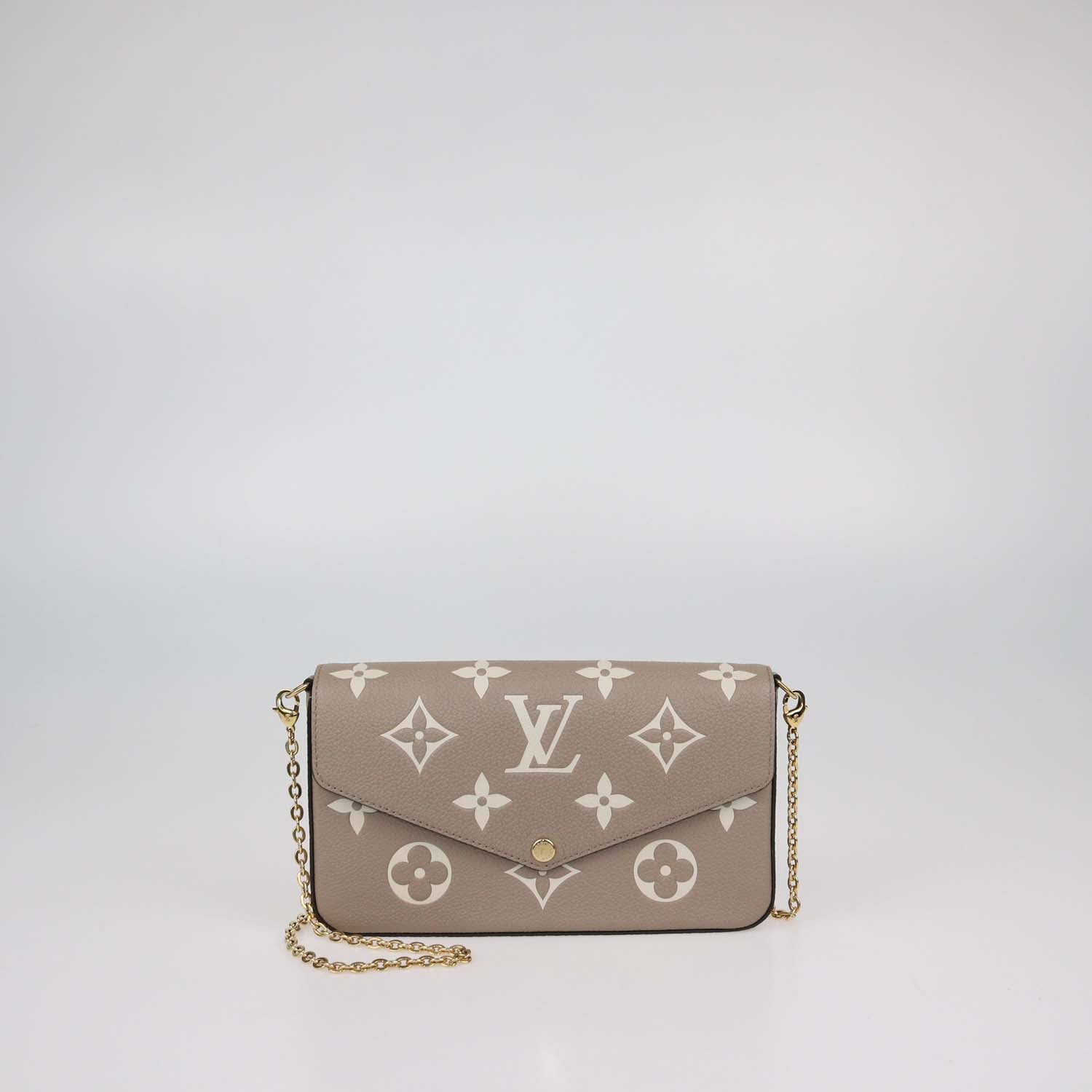 Louis Vuitton Beige Monogram Empreinte Leather Felicie Pochette Bag