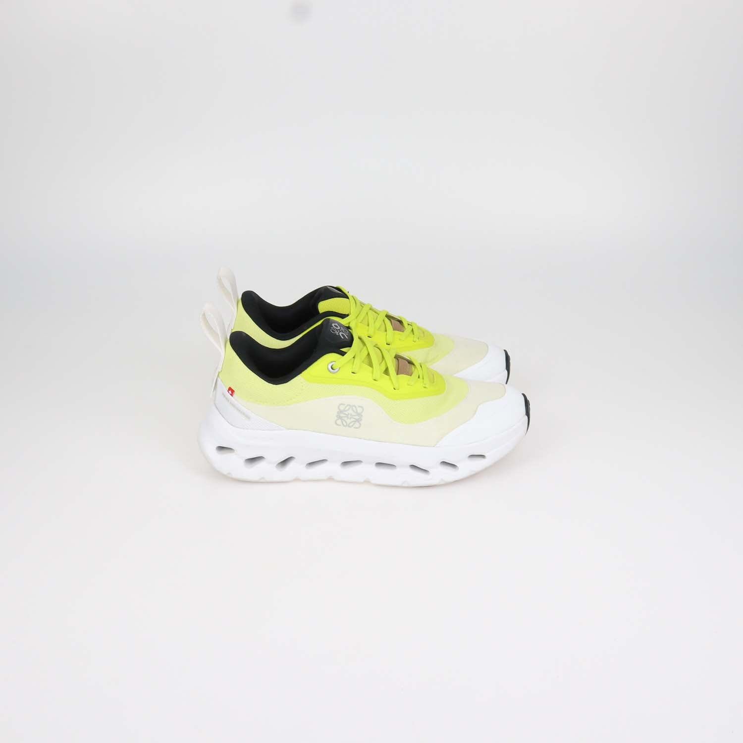 Loewe x On Neon Yellow, White Technical Fabric Cloudtilt 2.0 Sneakers