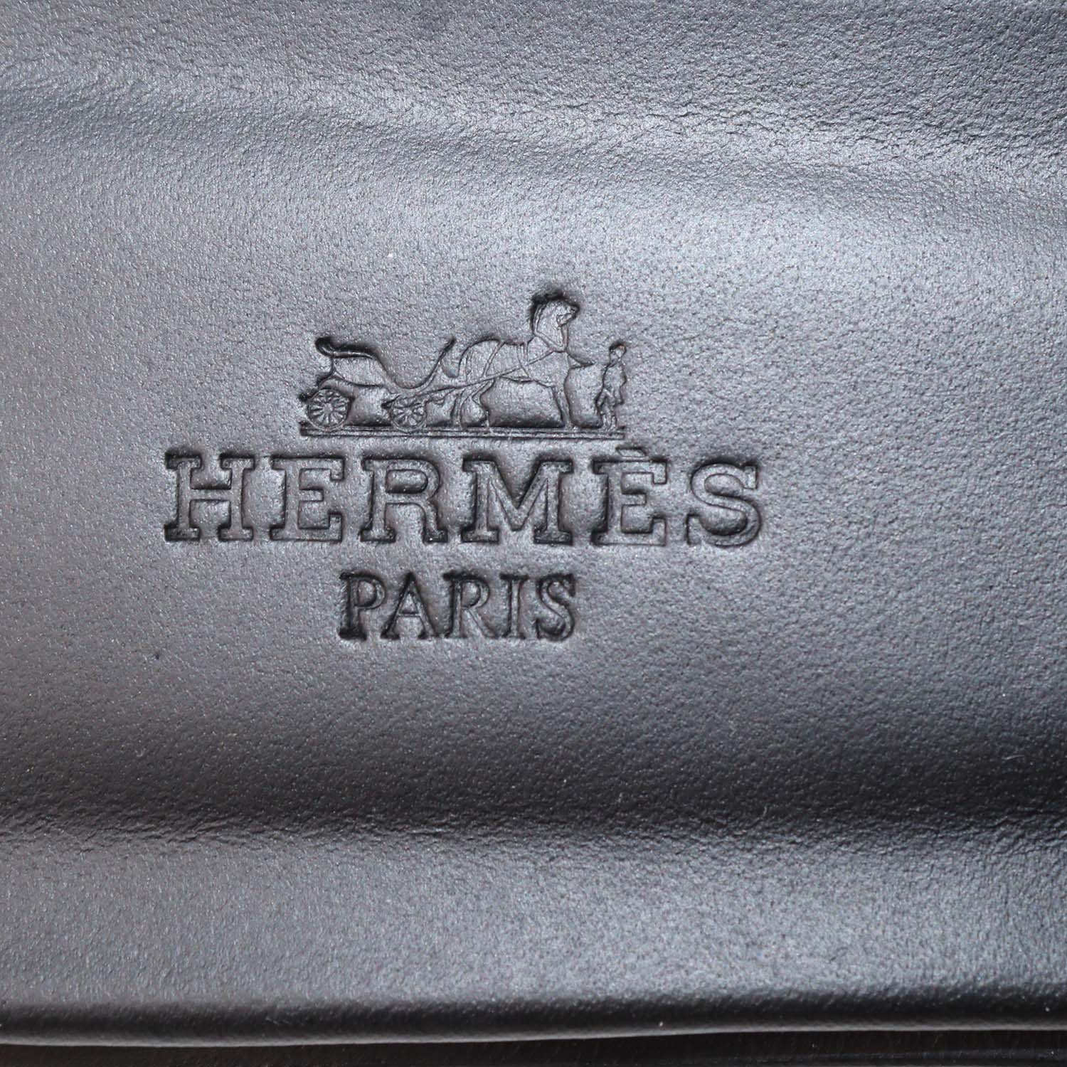 Hermes Black Box Calf Leather Oran Sandals