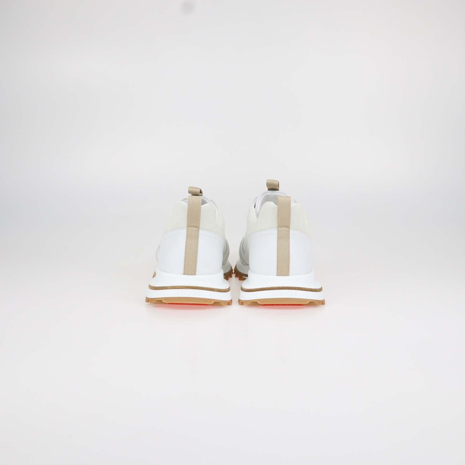 Hermes White Leather Leader Sneakers