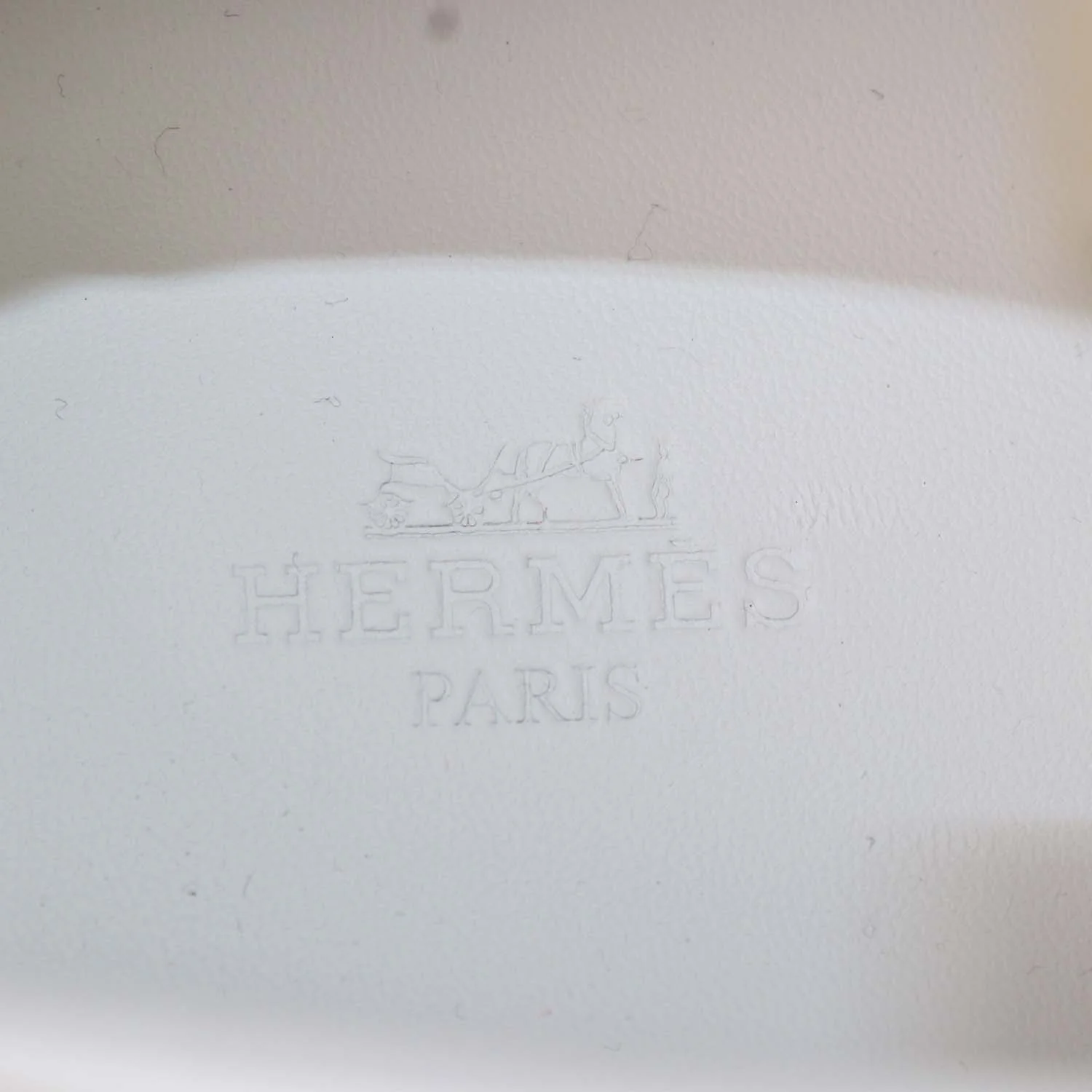 Hermes White Leather Leader Sneakers