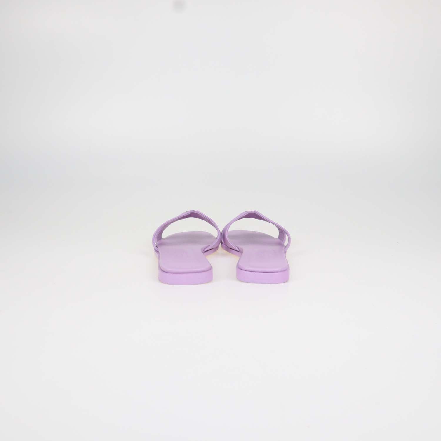 Hermes Amethyste Epsom Leather Oran Sandals