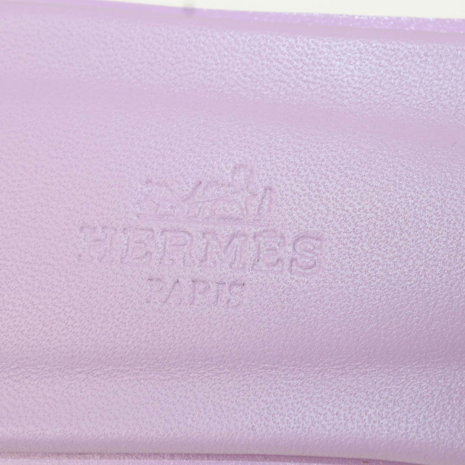 Hermes Amethyste Epsom Leather Oran Sandals