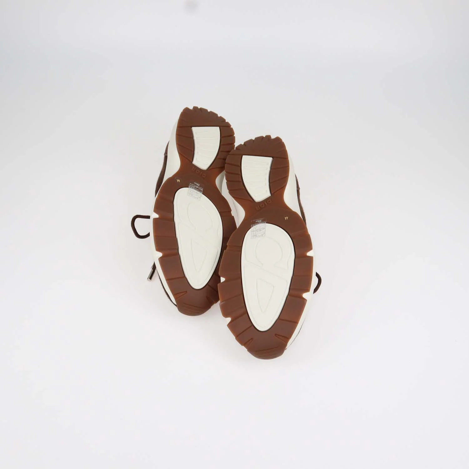 Christian Dior Brown Cannage Knit Fabric and Suede B80 Lounge Sneakers