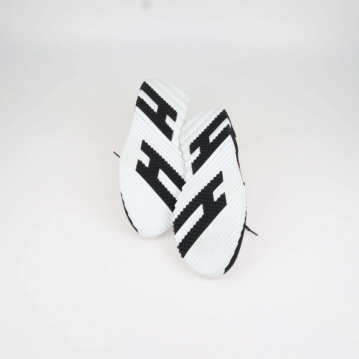 Hermes Black, White Knit Fabric Braided Bolduc Flex Slip-on Sneakers