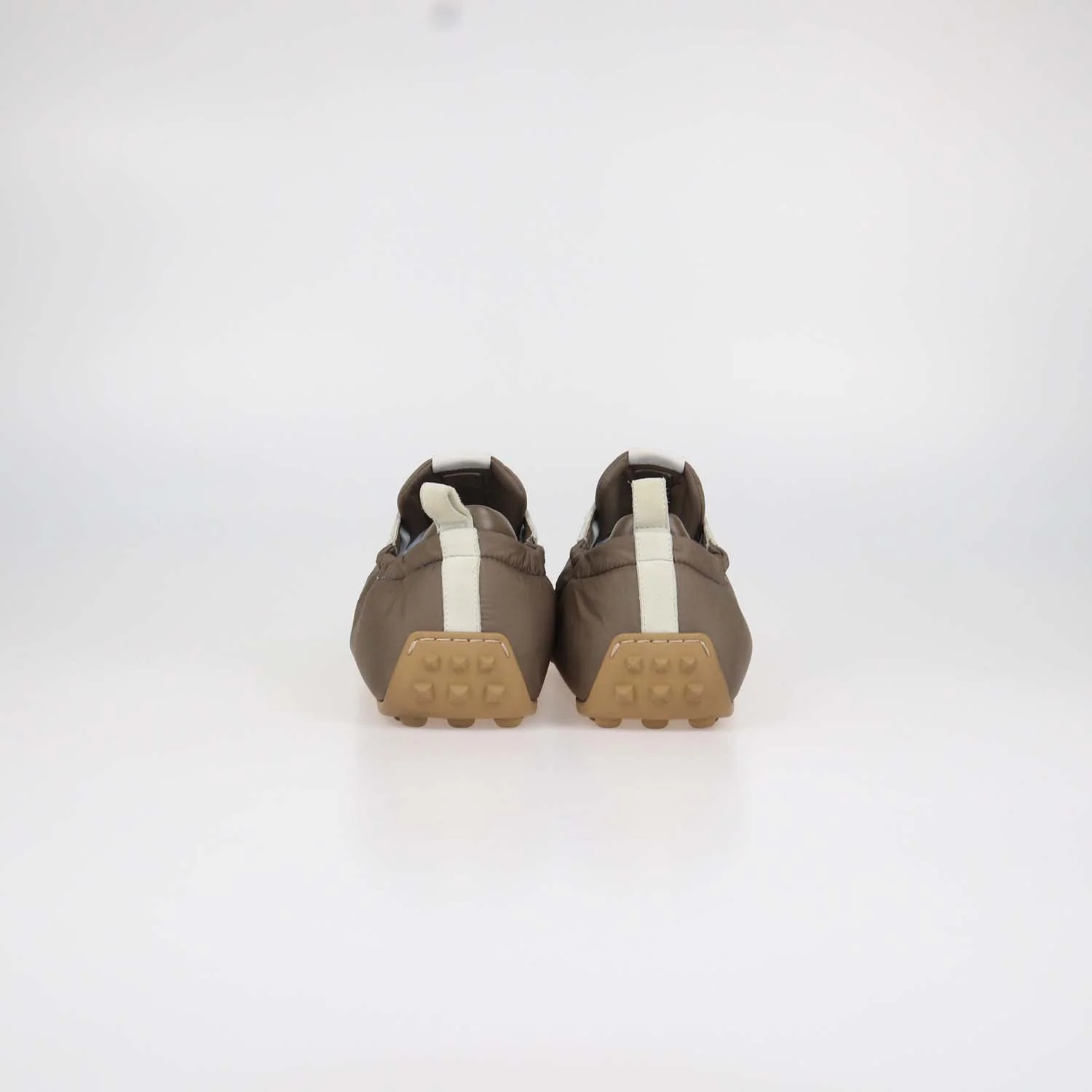 Hermes Brown, Light Beige Nylon and Suede In Sneakers