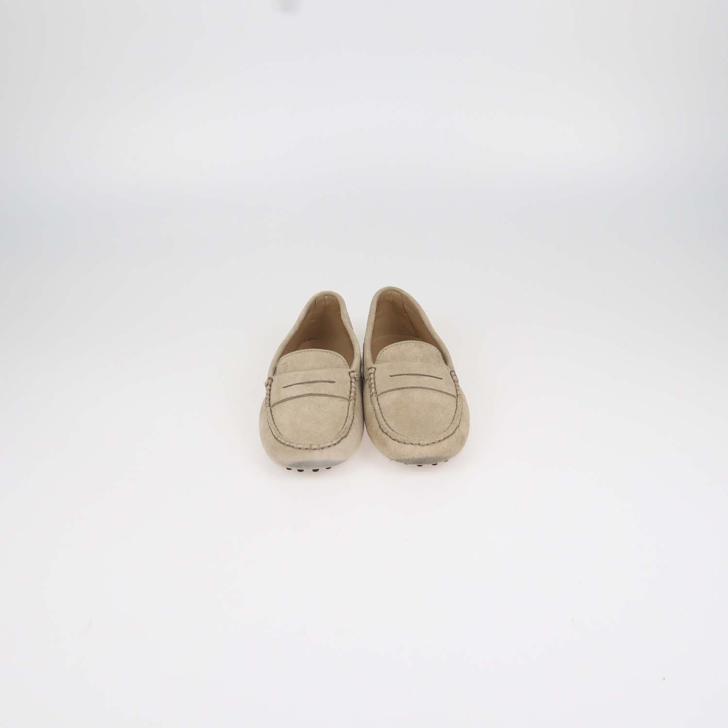 Tod's Junior Beige Suede Gommini Loafers