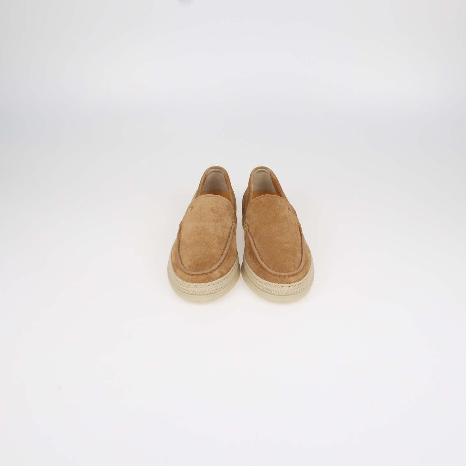Tod's Brown Suede Espadrille Slip On Loafers