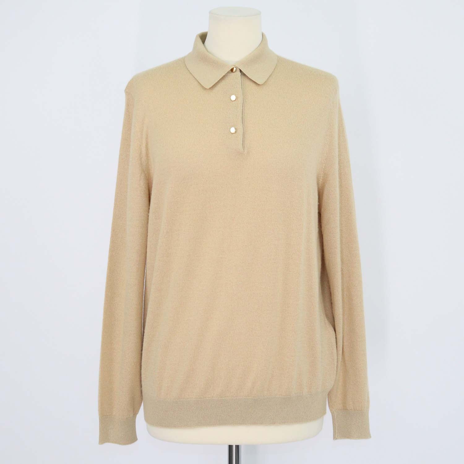 Loro Piana Light Brown Blend Cashmere Luciole Long Sleeve Shirt