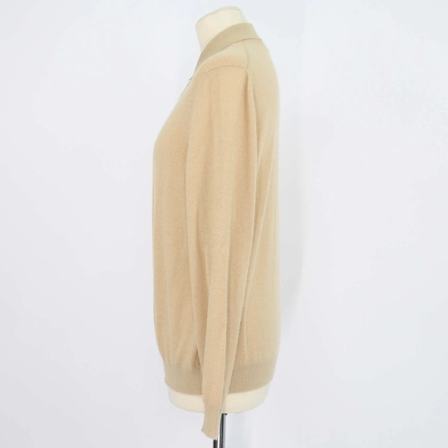 Loro Piana Light Brown Blend Cashmere Luciole Long Sleeve Shirt