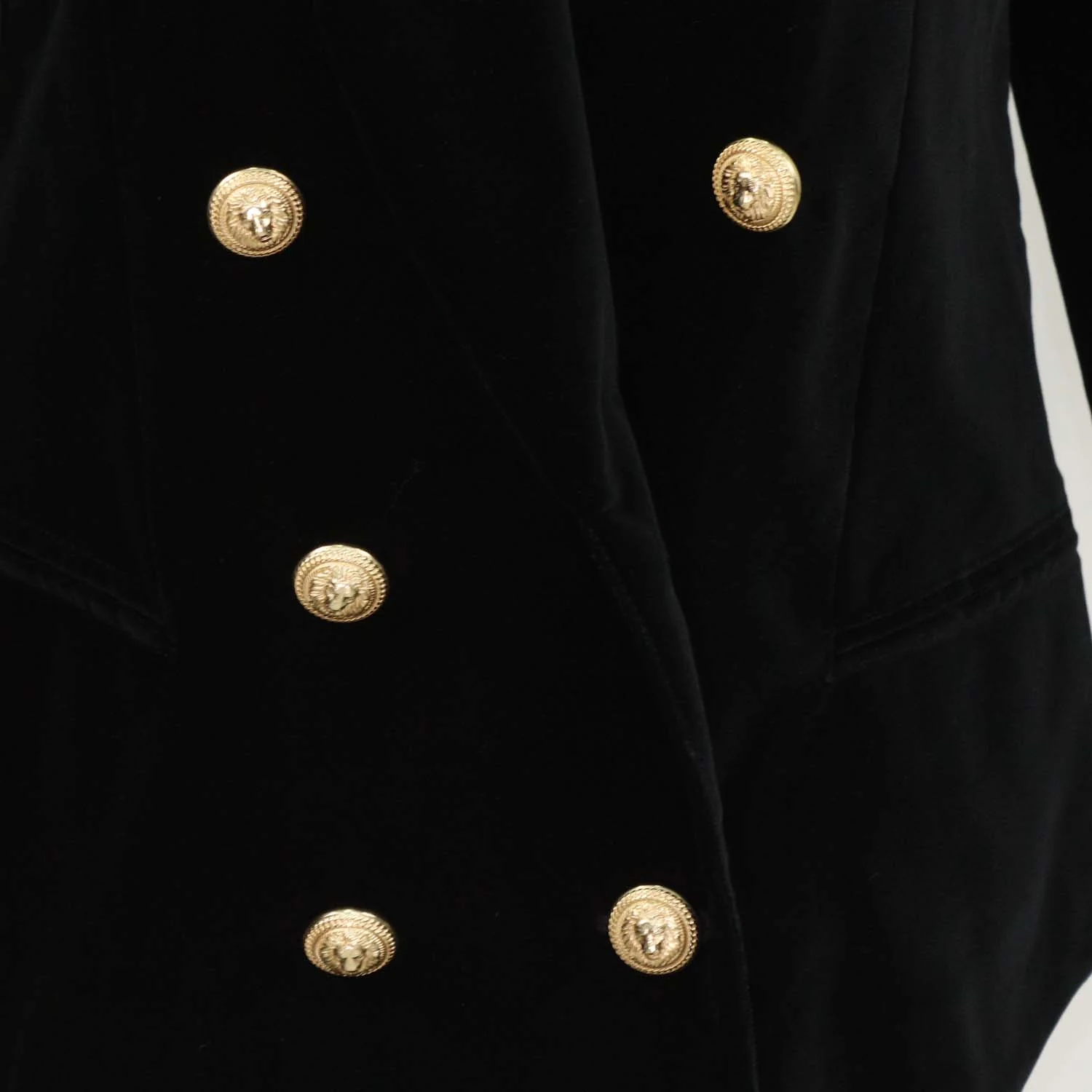 Balmain Black Velvet Double Breasted Blazer