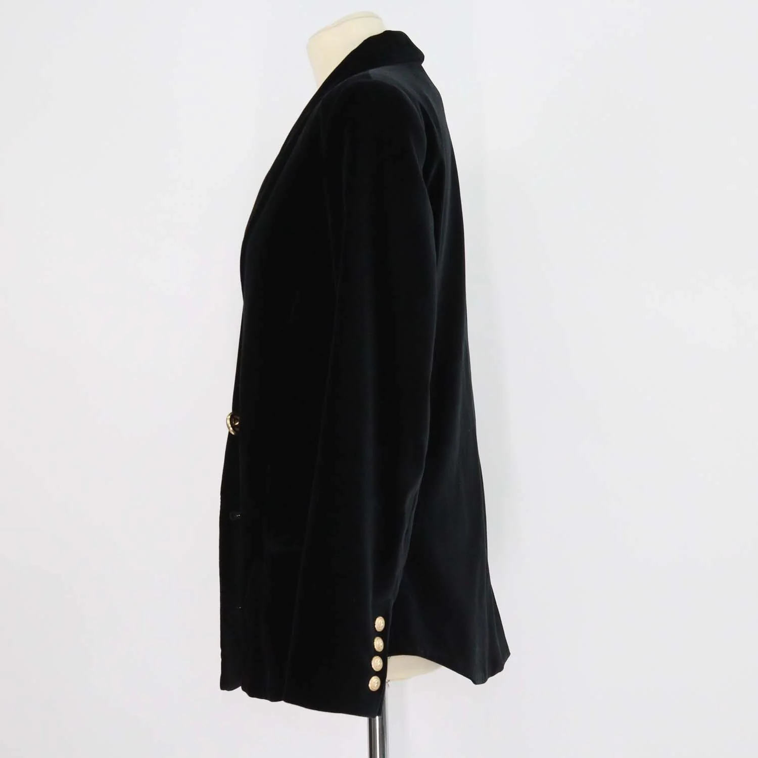 Balmain Black Velvet Double Breasted Blazer