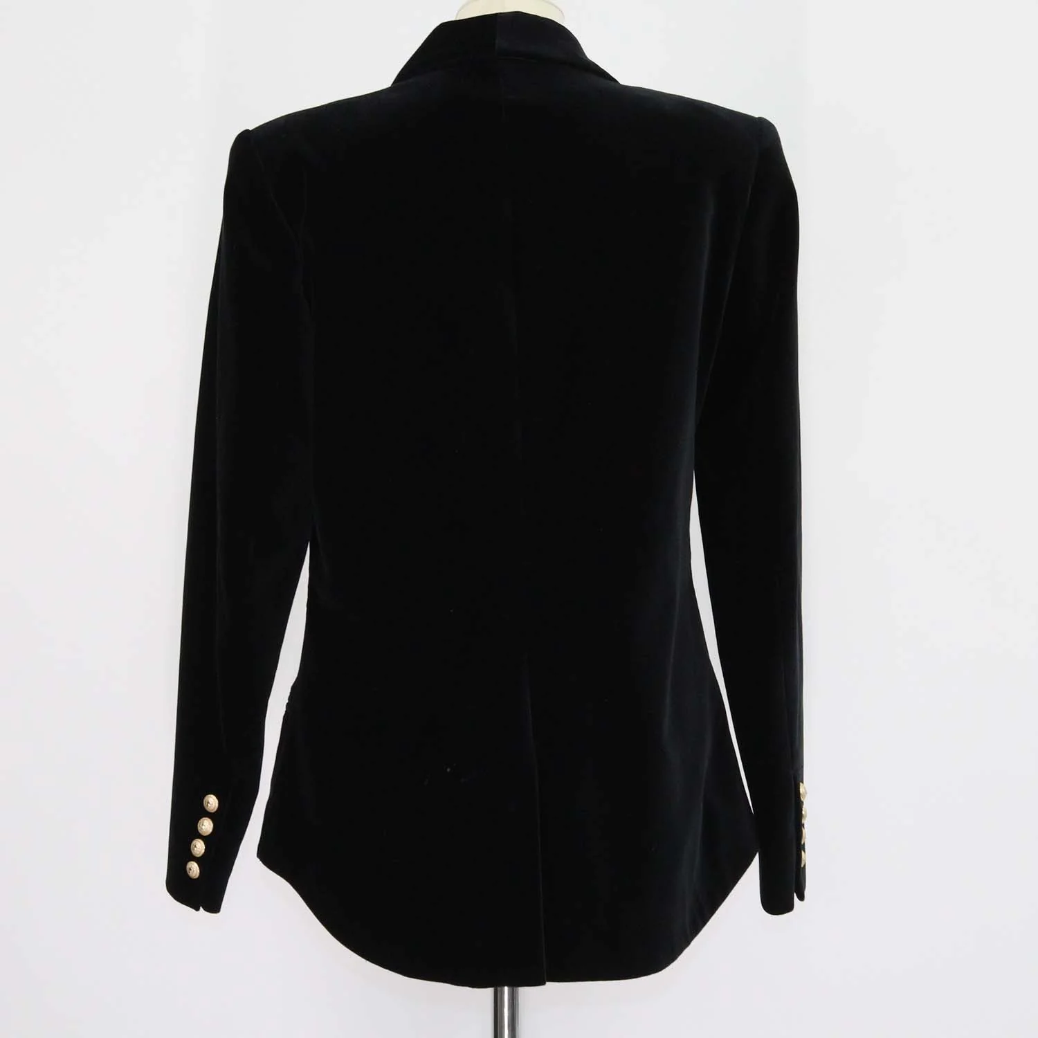 Balmain Black Velvet Double Breasted Blazer