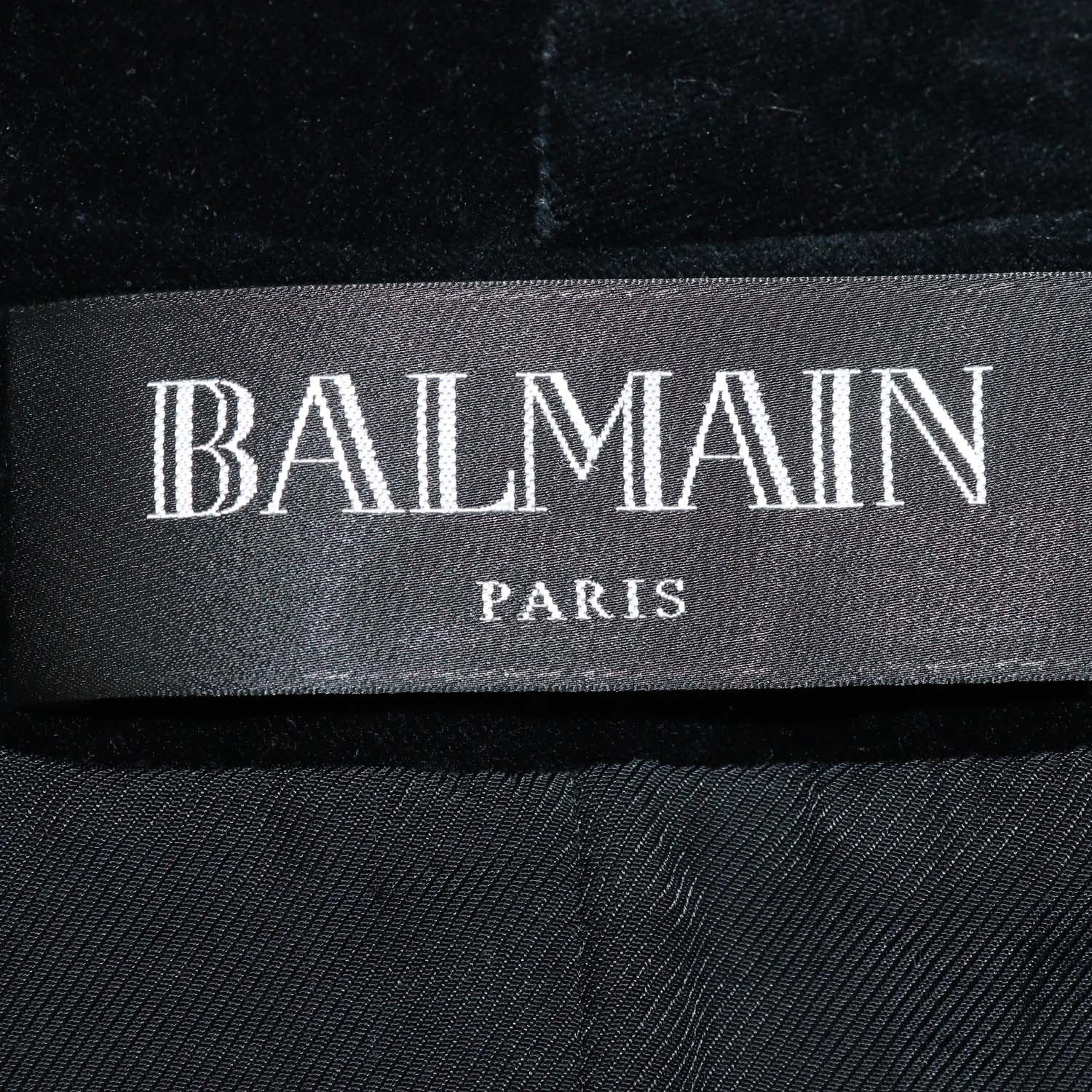Balmain Black Velvet Double Breasted Blazer