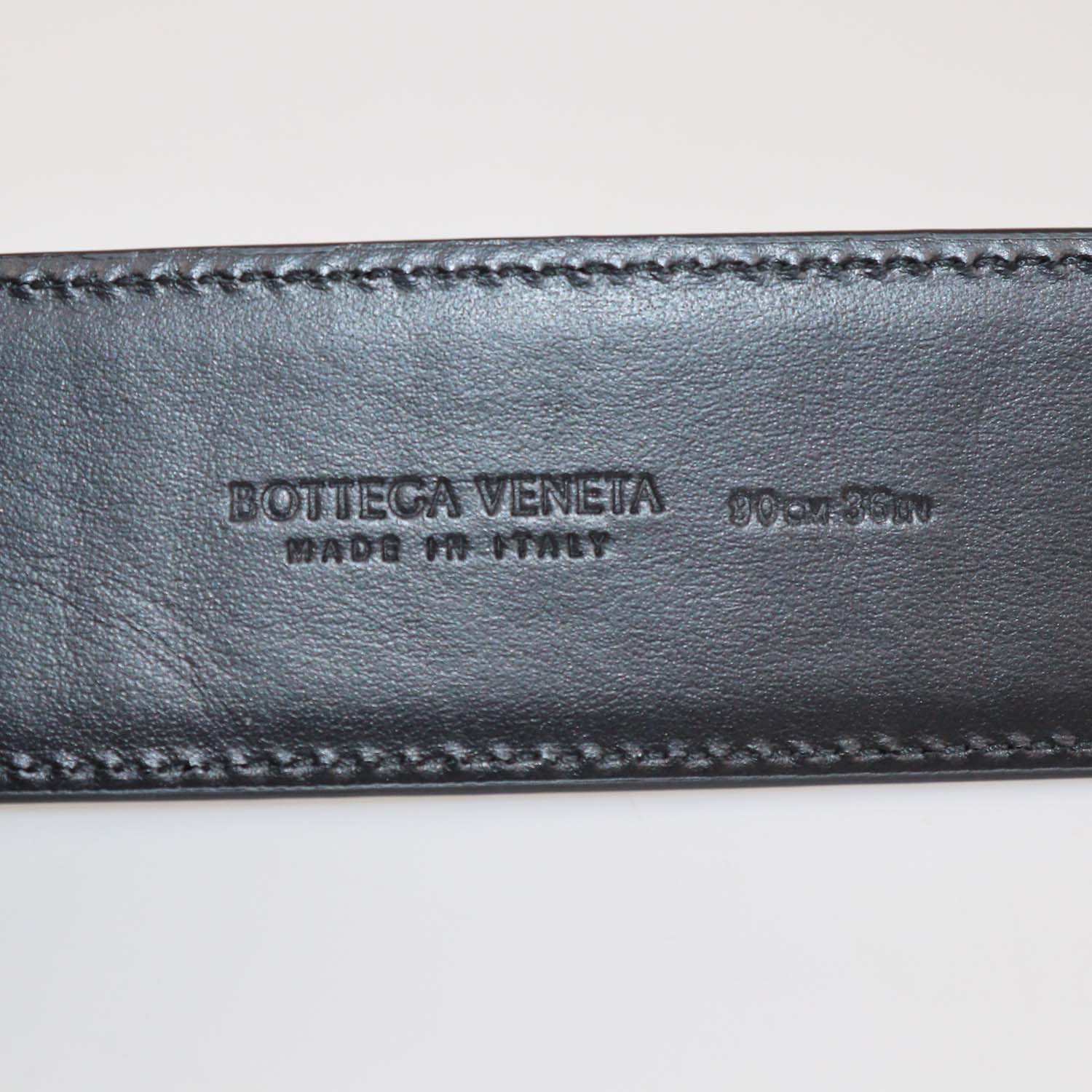 Bottega Veneta Black Leather Belt
