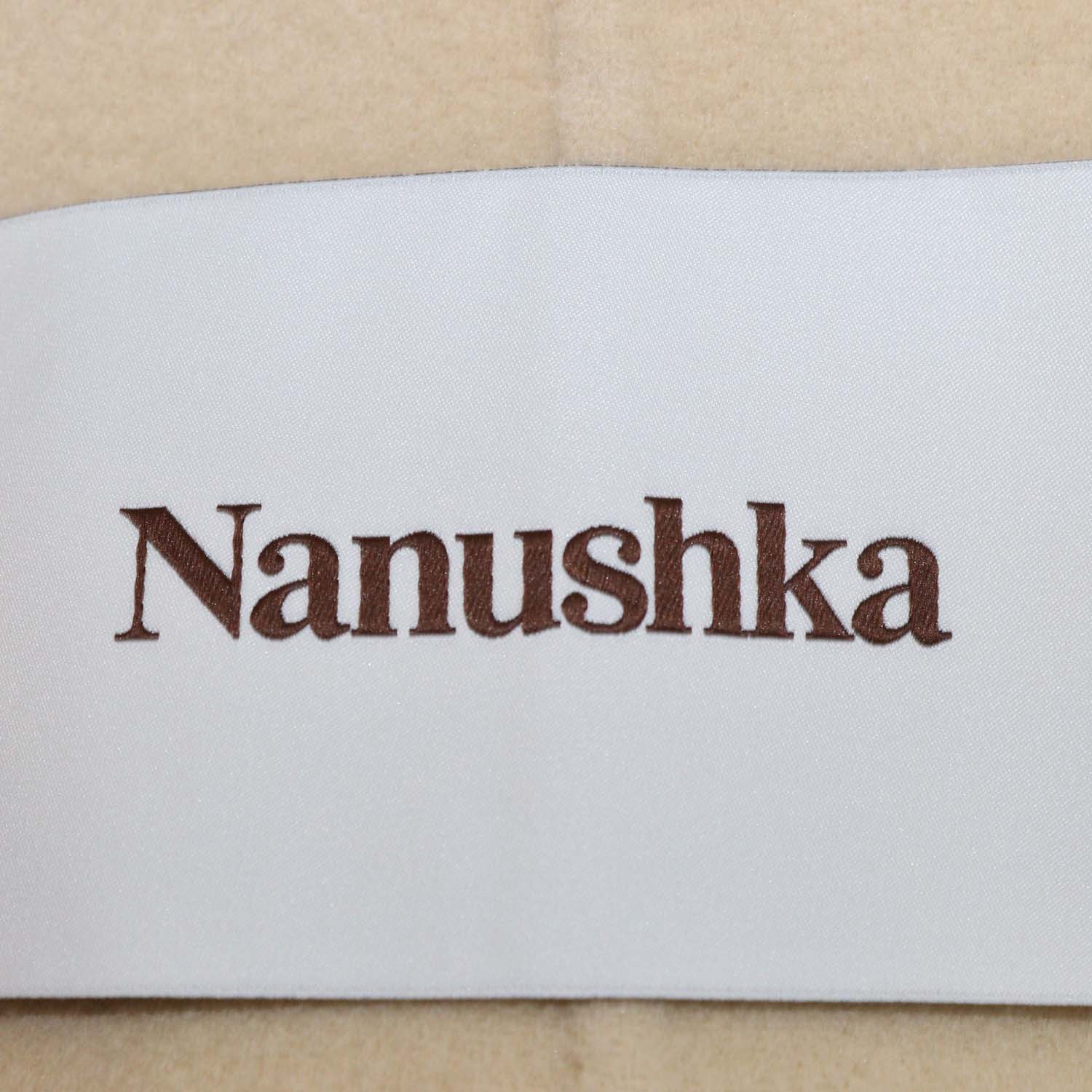 Nanushka Sea Cream Wool and Silk Boxy Oversized Blazer