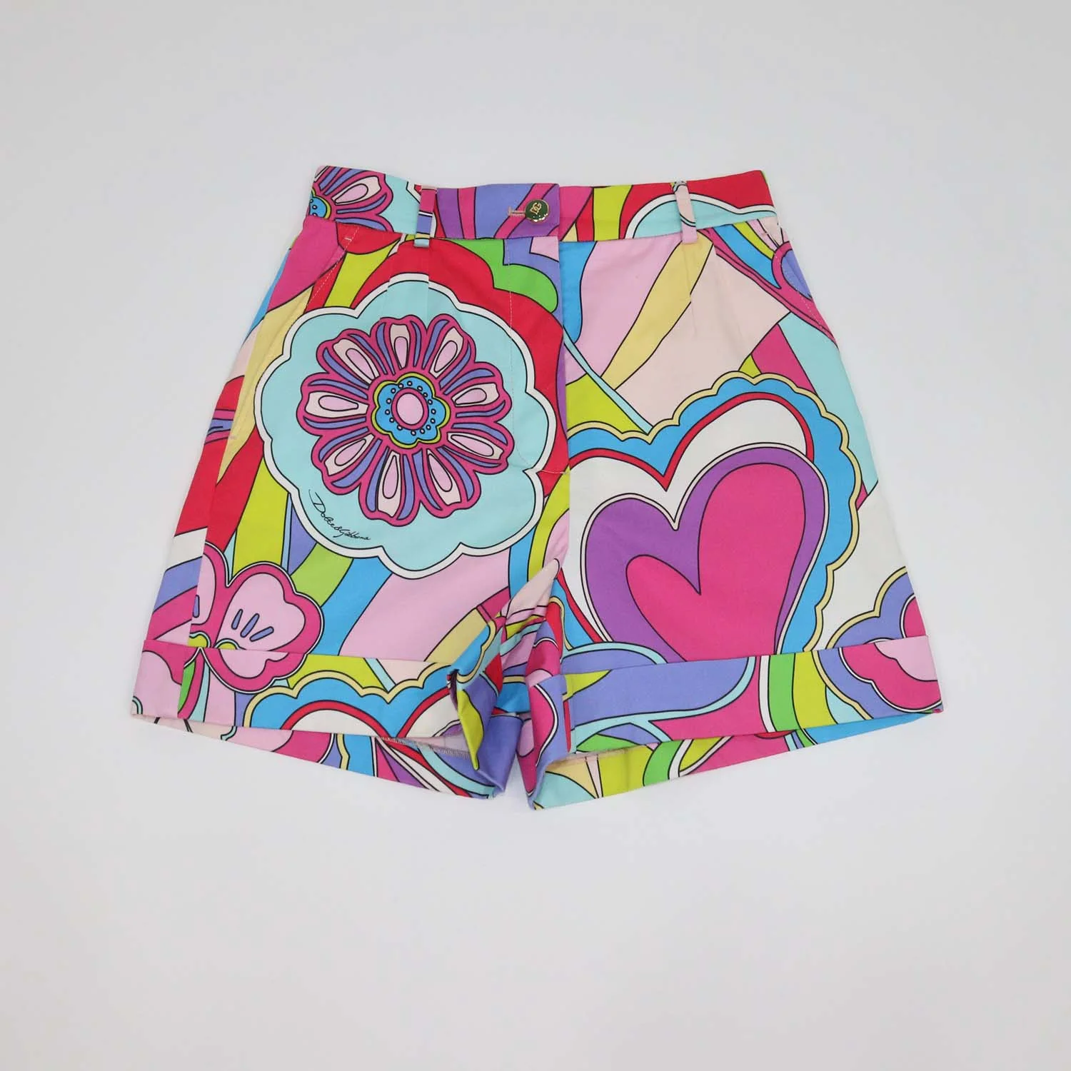 Dolce & Gabbana Multicolor Cotton Printed Short