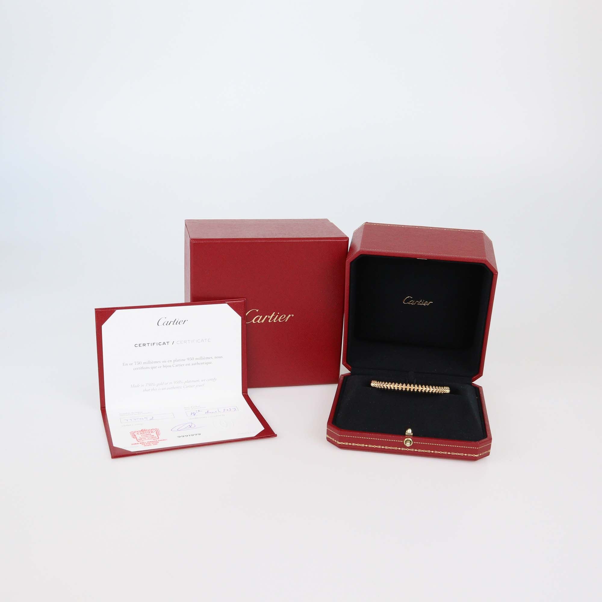 Cartier Clash de Cartier 18k Rose Gold Small Bracelet Size 16
