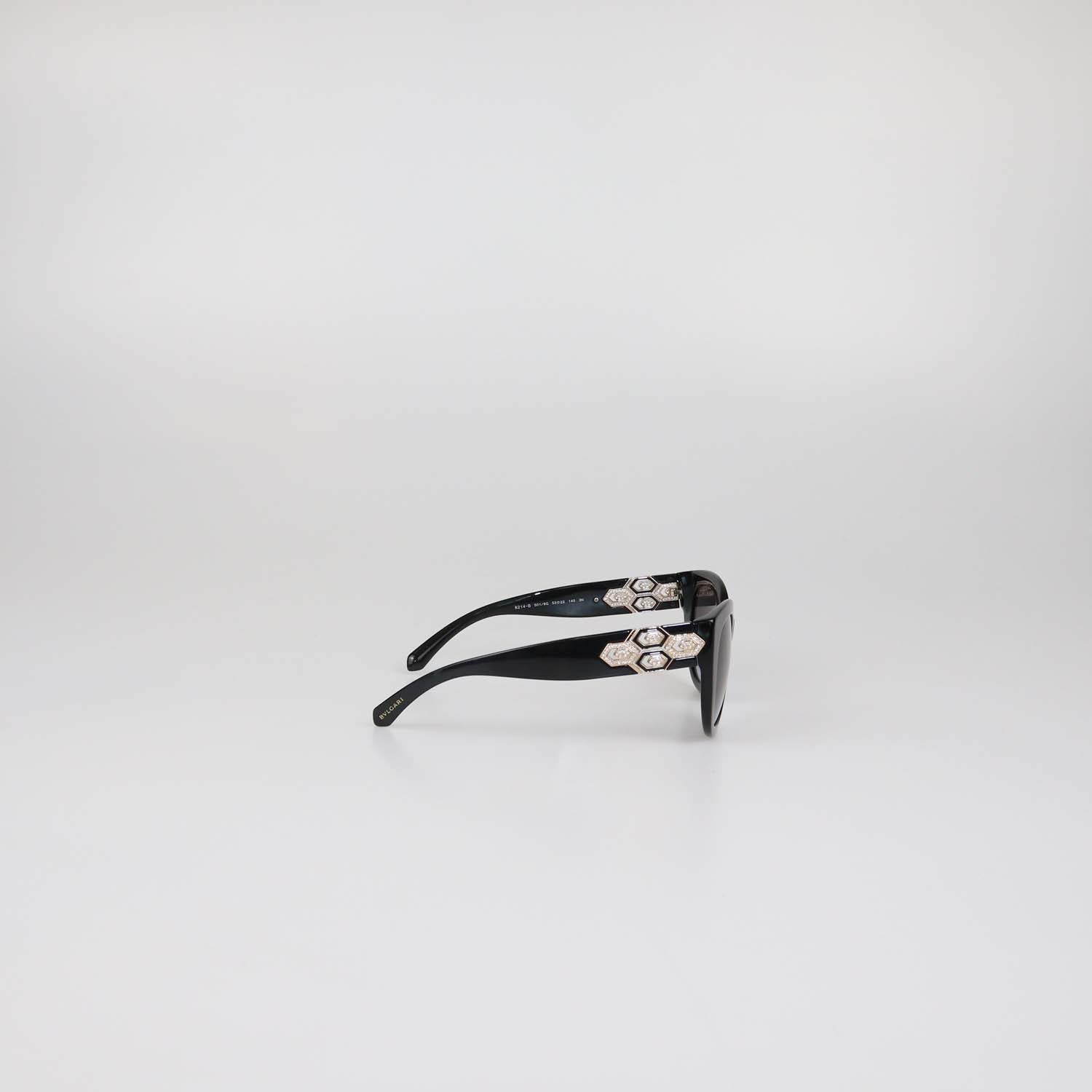 Bvlgari Black Gradient Crystal Cat Eye Sunglasses