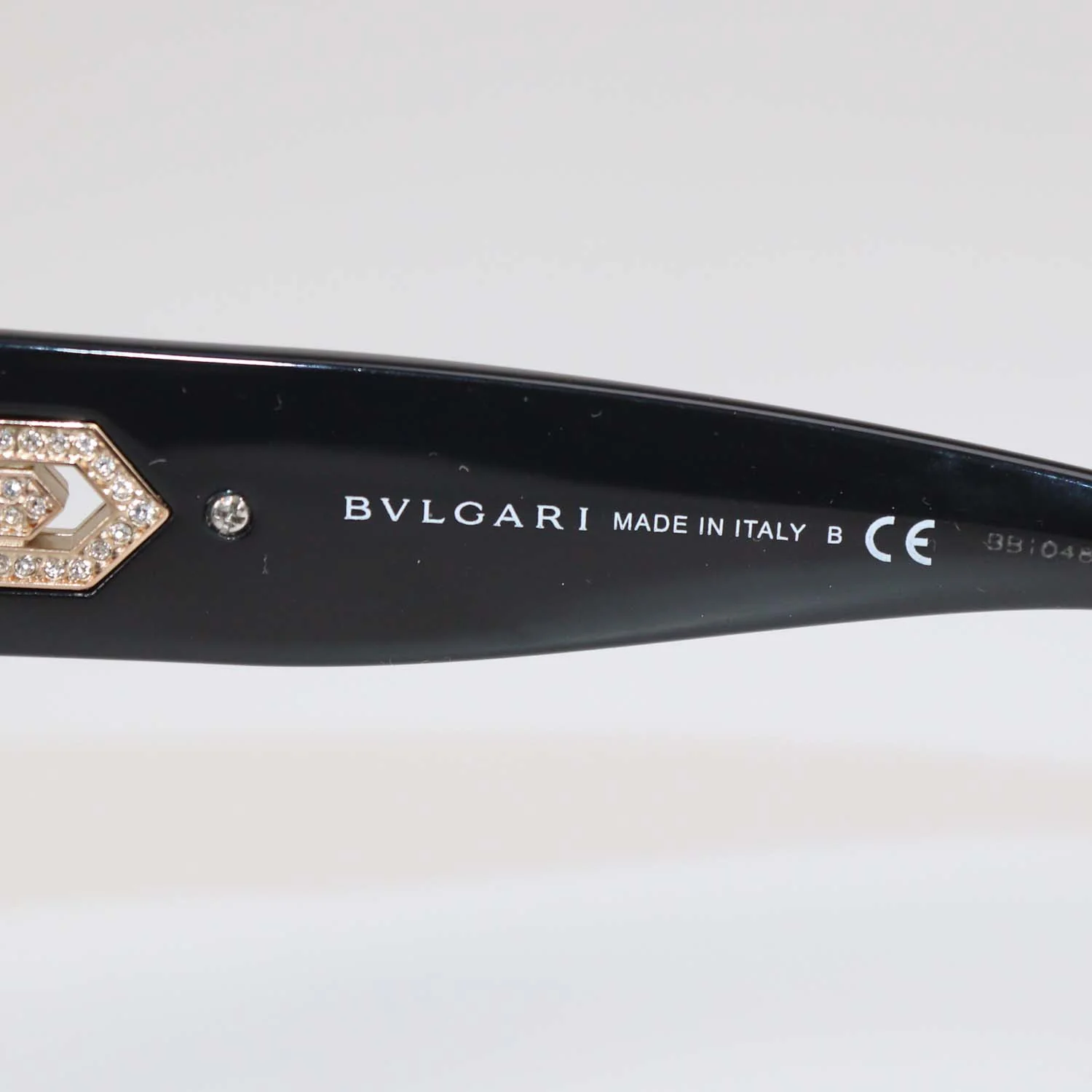 Bvlgari Black Gradient Crystal Cat Eye Sunglasses
