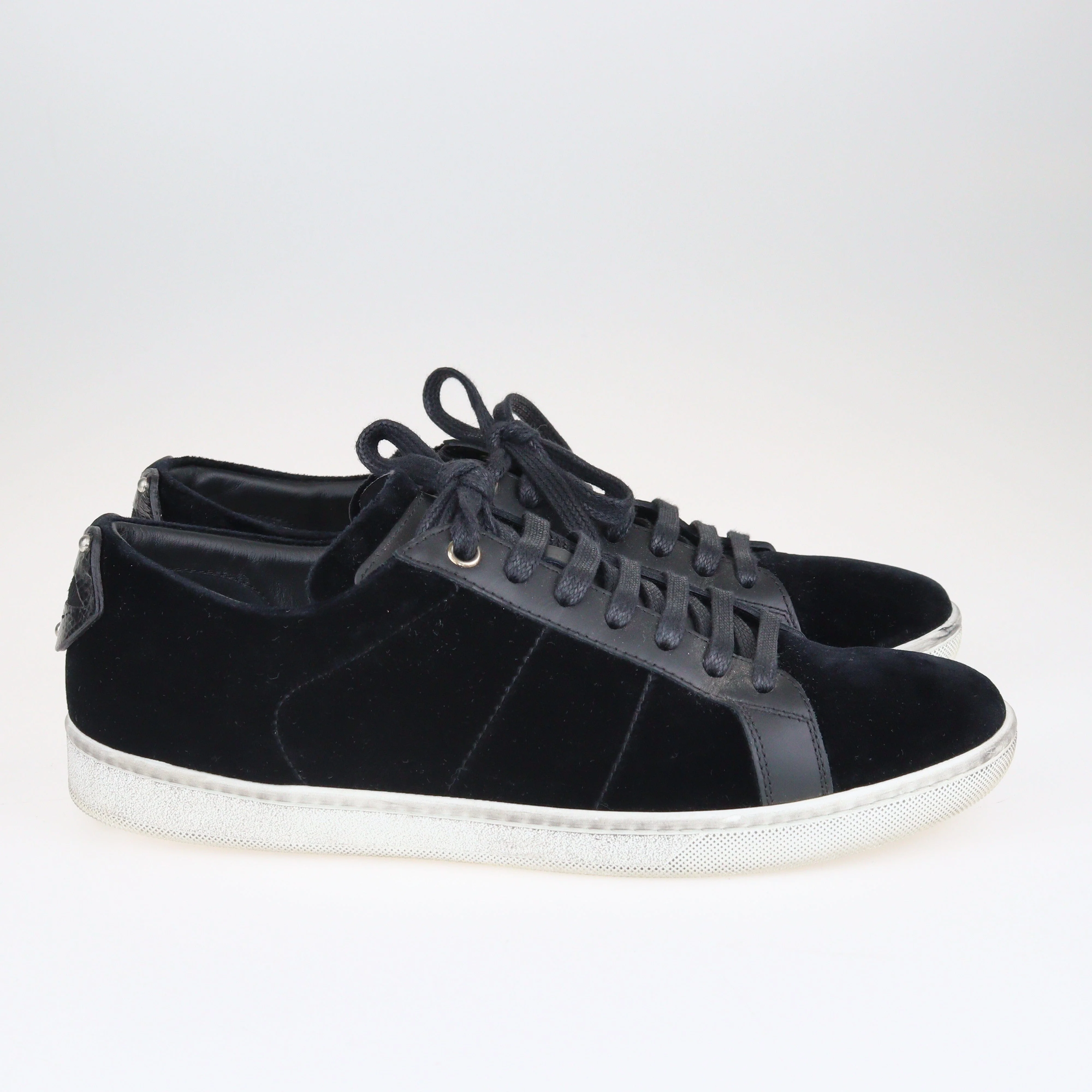 Black Signature Court Lips Low Top Sneakers Shoes Saint Laurent