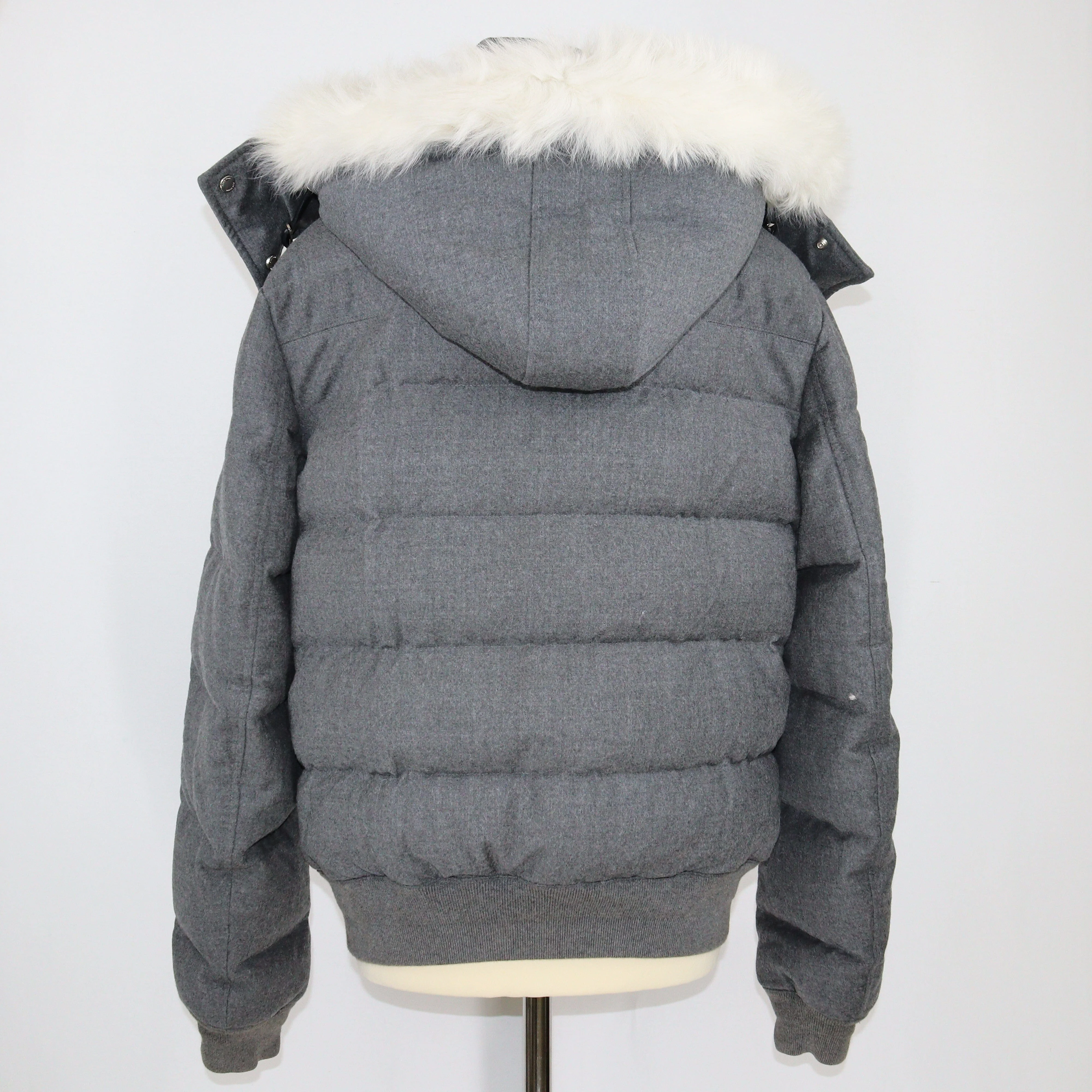 Grey Fur Hooded Jacket Clothings Dior 