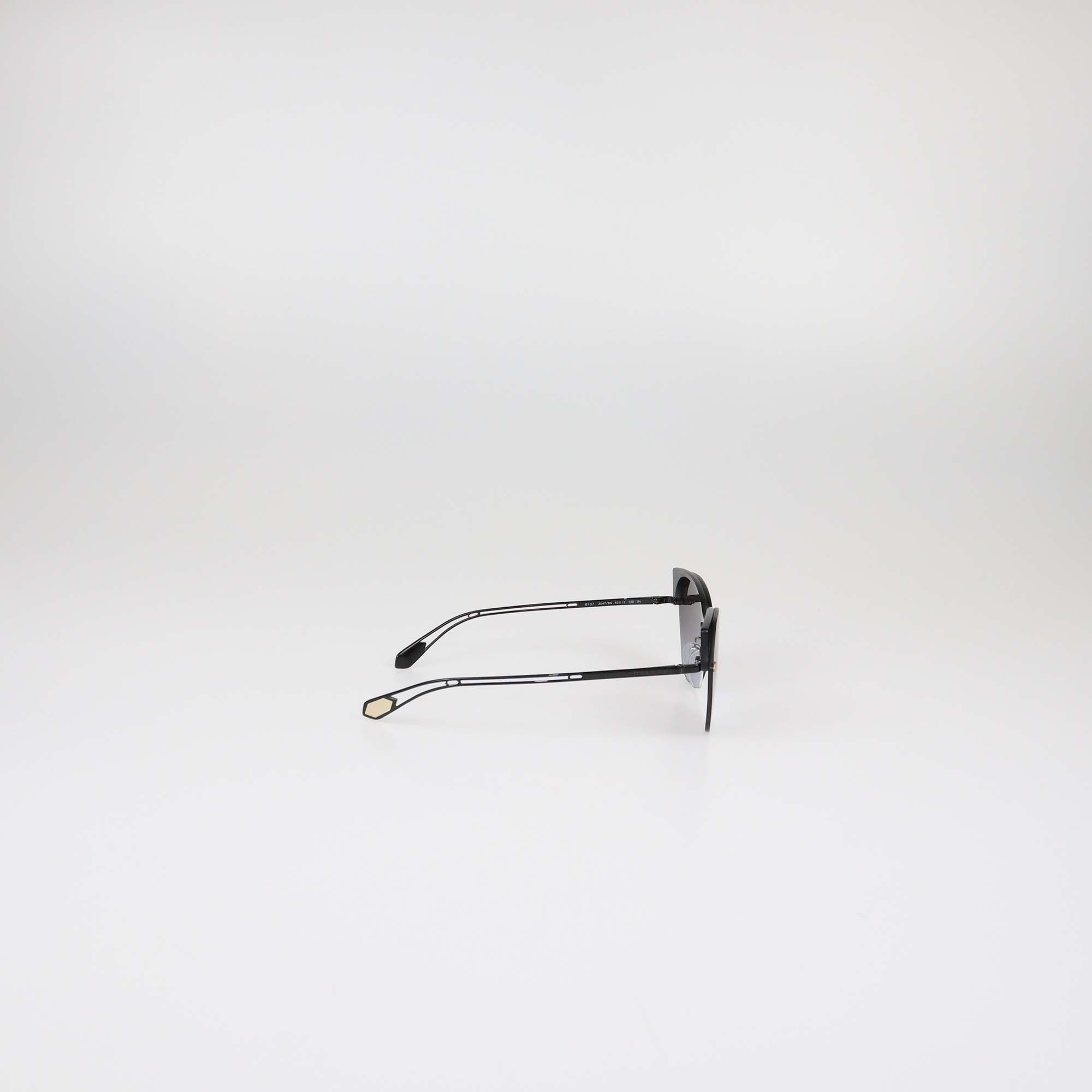 Bvlgari Black/Gold Gradient Irregular Cat Eye Sunglasses