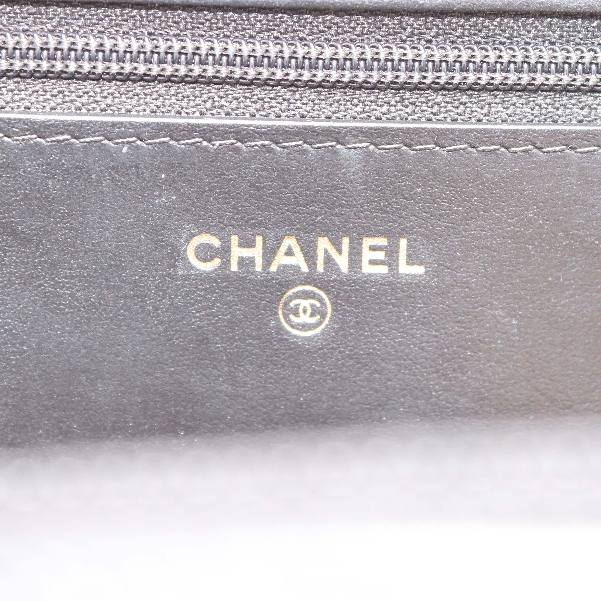 Chanel Black Quilted Leather 19 Wallet on Chain Bag