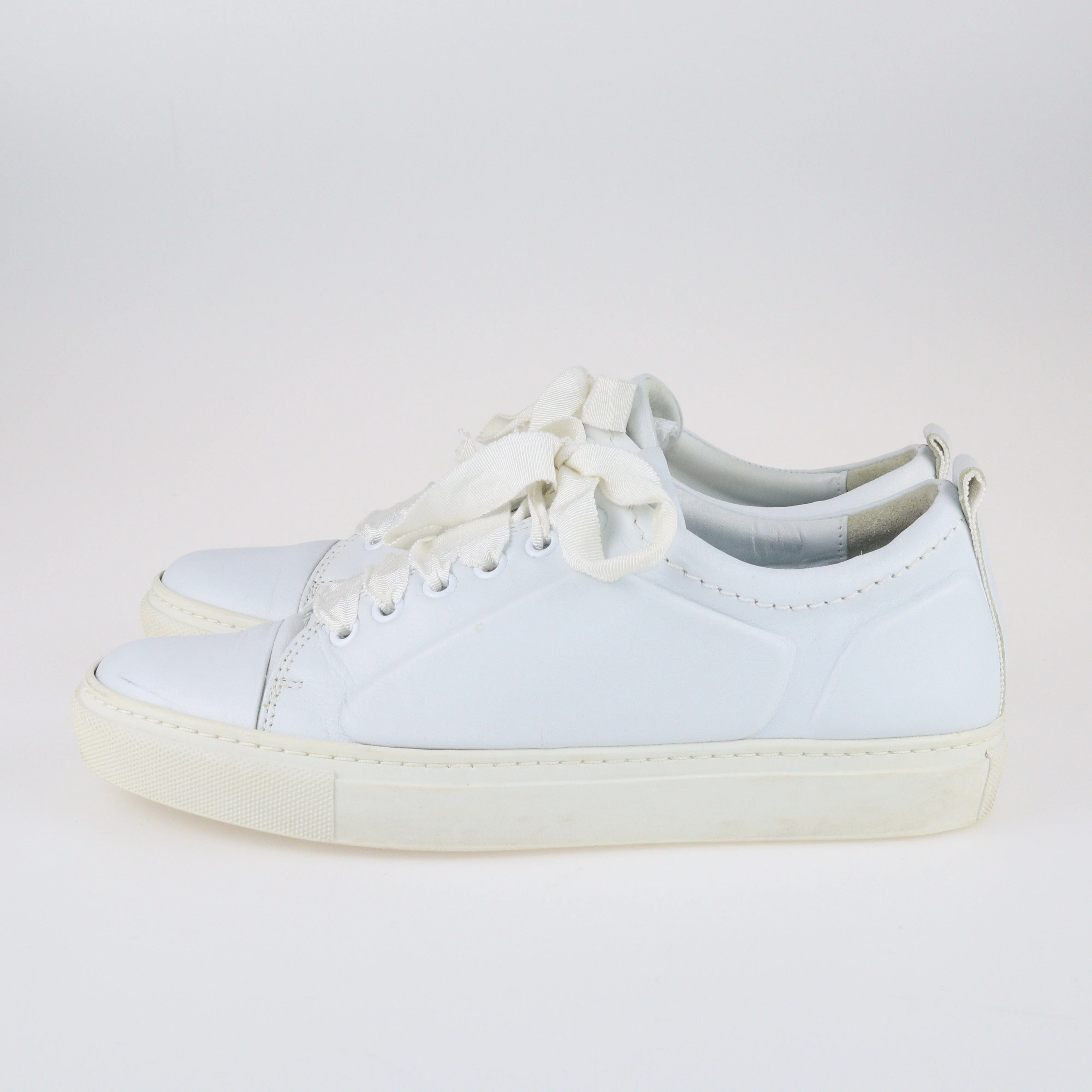 White DBB1 Low Top Sneakers Shoes Lanvin 
