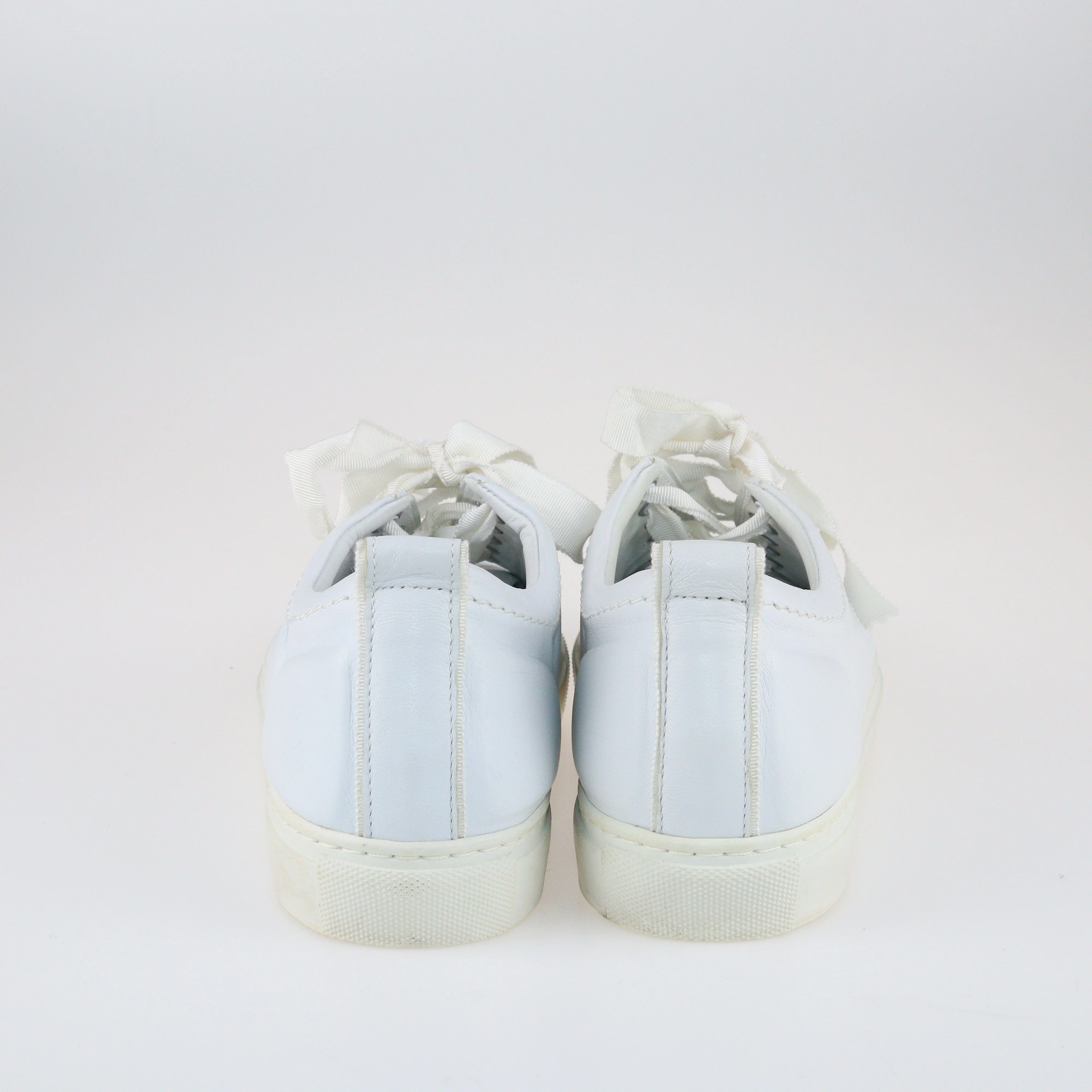 White DBB1 Low Top Sneakers Shoes Lanvin 